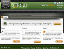 Tablet Screenshot of chicagolandgaragebuilders.com